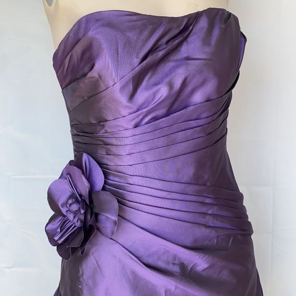 Mari Lee strapless purple prom dress size 3/4 - Picture 9 of 15